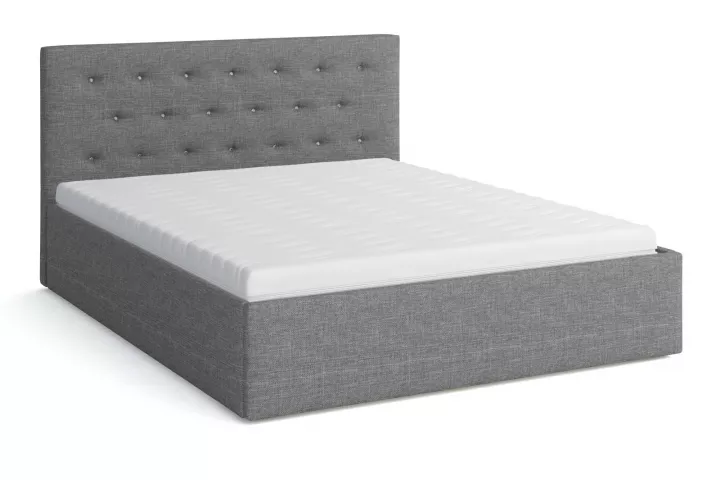 Łóżko tapicerowane z materacem