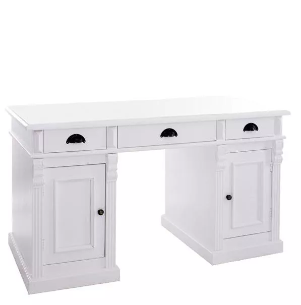 BIAŁE BIURKO DO GABINETU LARSON