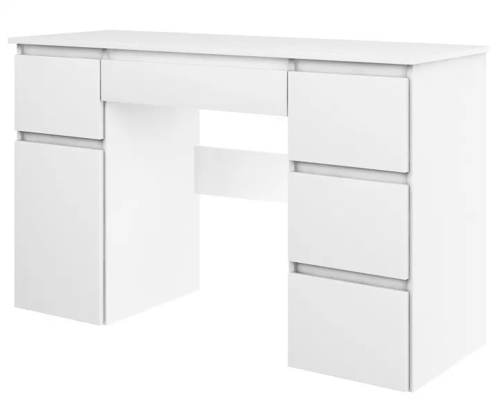 Biurkoz szafką i szufladami MEGAN B2 białe